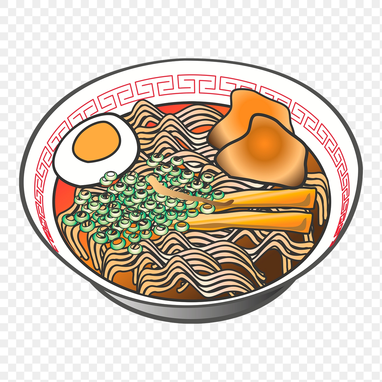 Ramen noodle png sticker, Japanese
