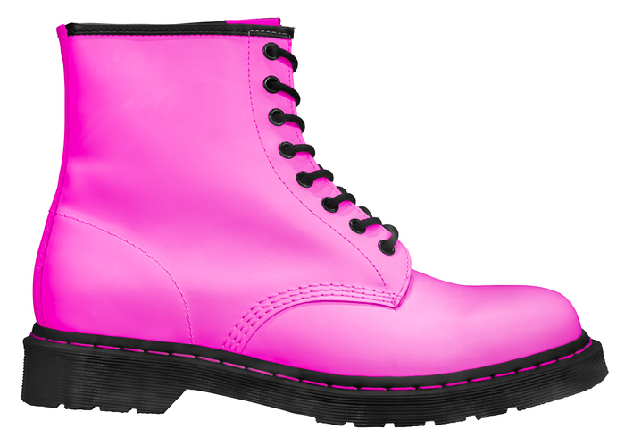 Pink Doc Marten style boot