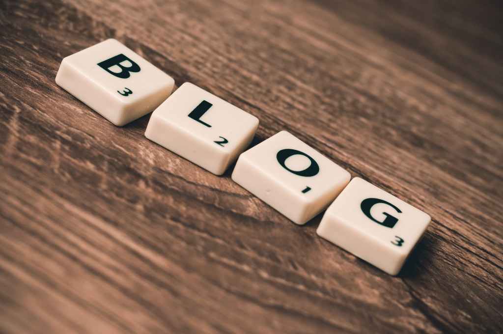 wooden letter tiles spelling out the word BLOG
