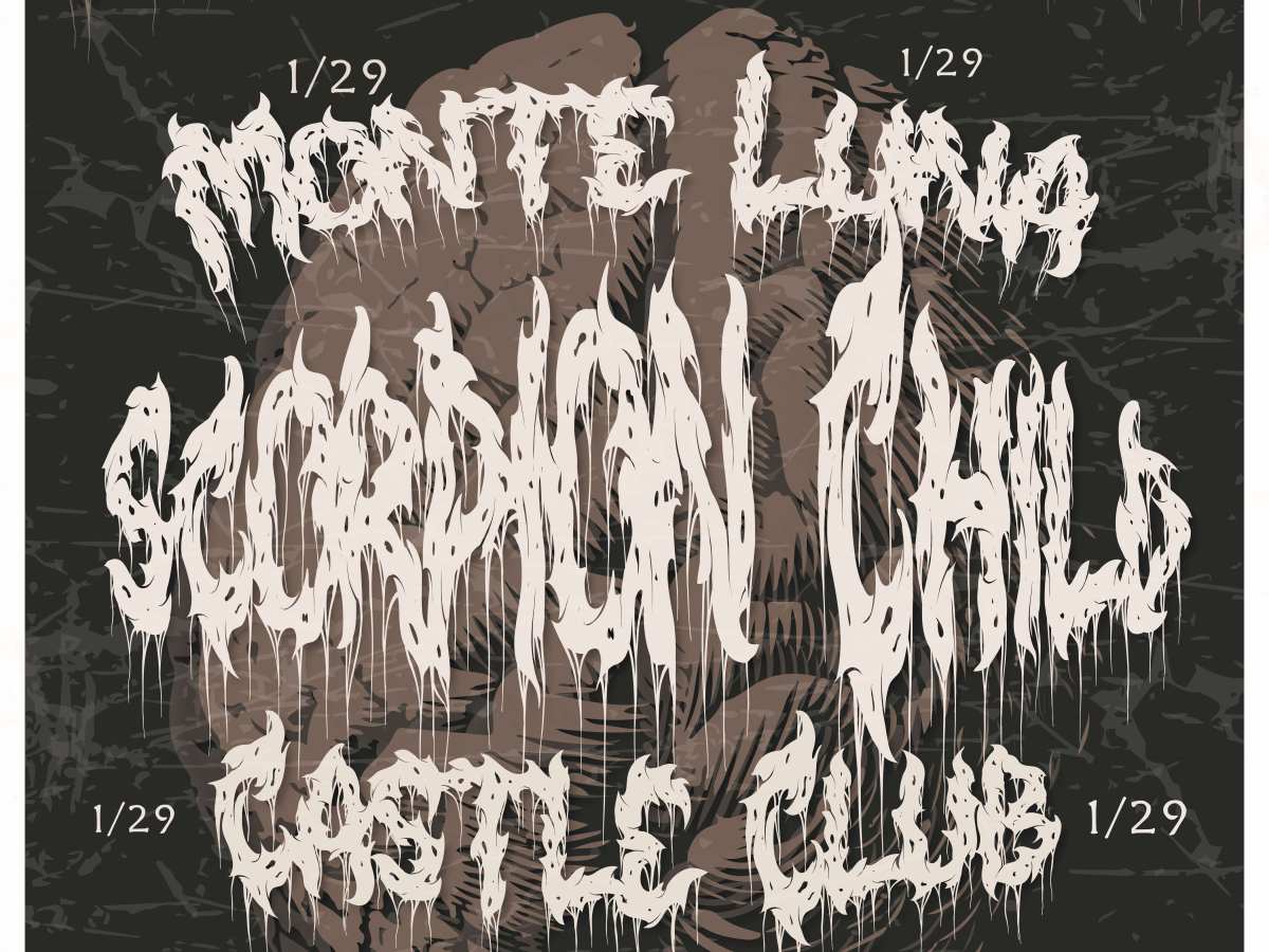 Vancerts Metal Health Fest Monte Luna Scorpion Child Castle Club Sunday January 29th 2023 4:00PM - 9:00PM 2027 E. Cesar Chavez St. Stimpunks JNL Barbecue