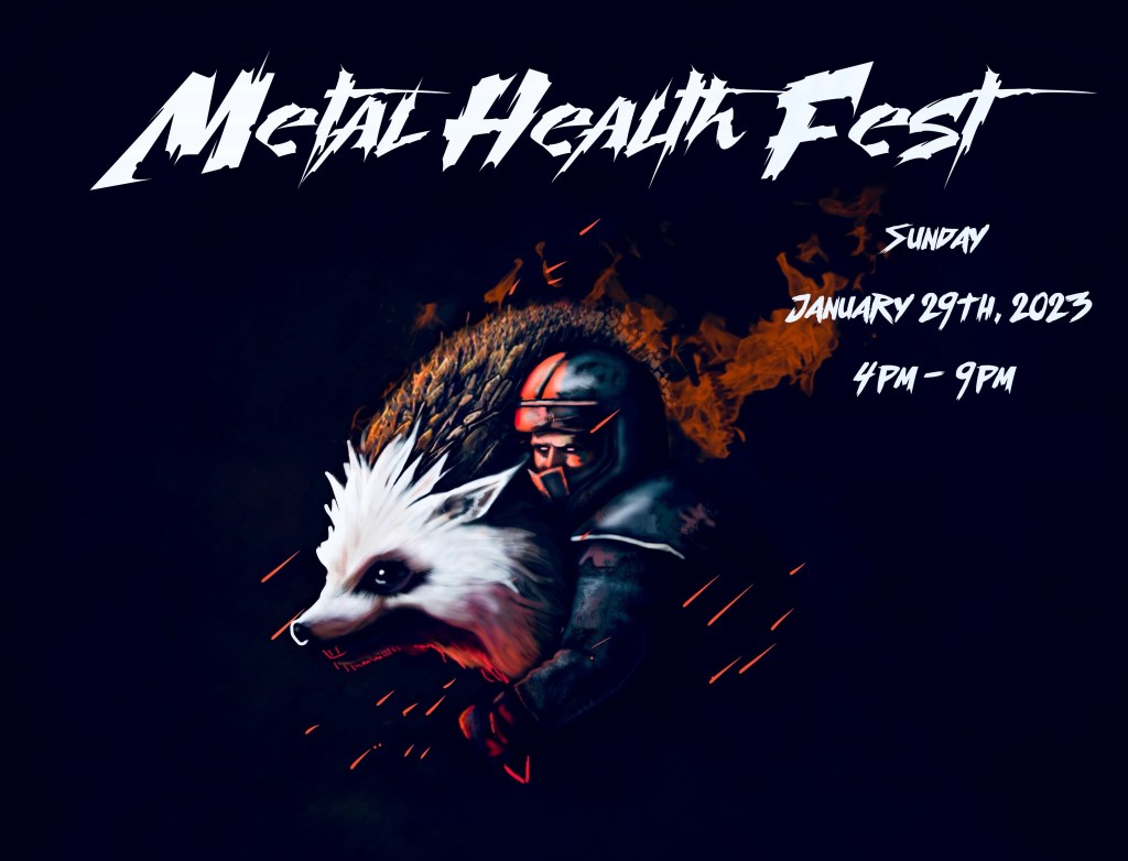 A lightly armored human wearing a helmet with face shield hugs a giant flaming hedgehog.