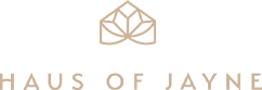 Haus of Jayne Logo with an abstract representation of a cannabis leaf