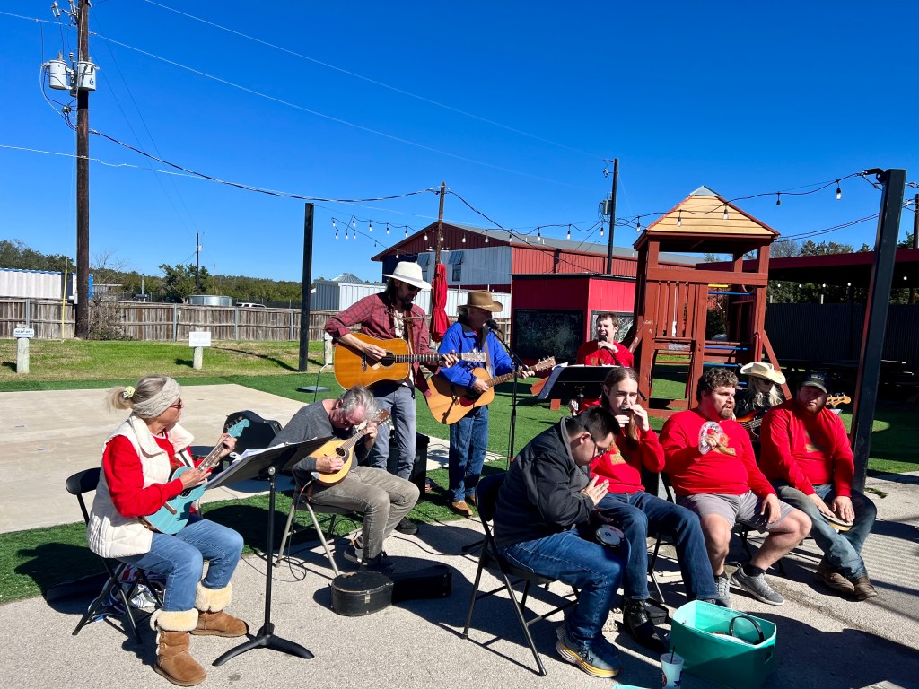 The Eddie Ray Band playing outdoors