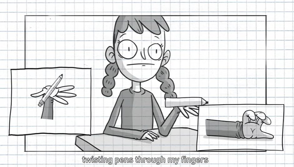 twisting pens through my fingers