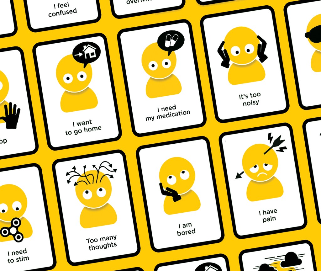 An array of various communication cards