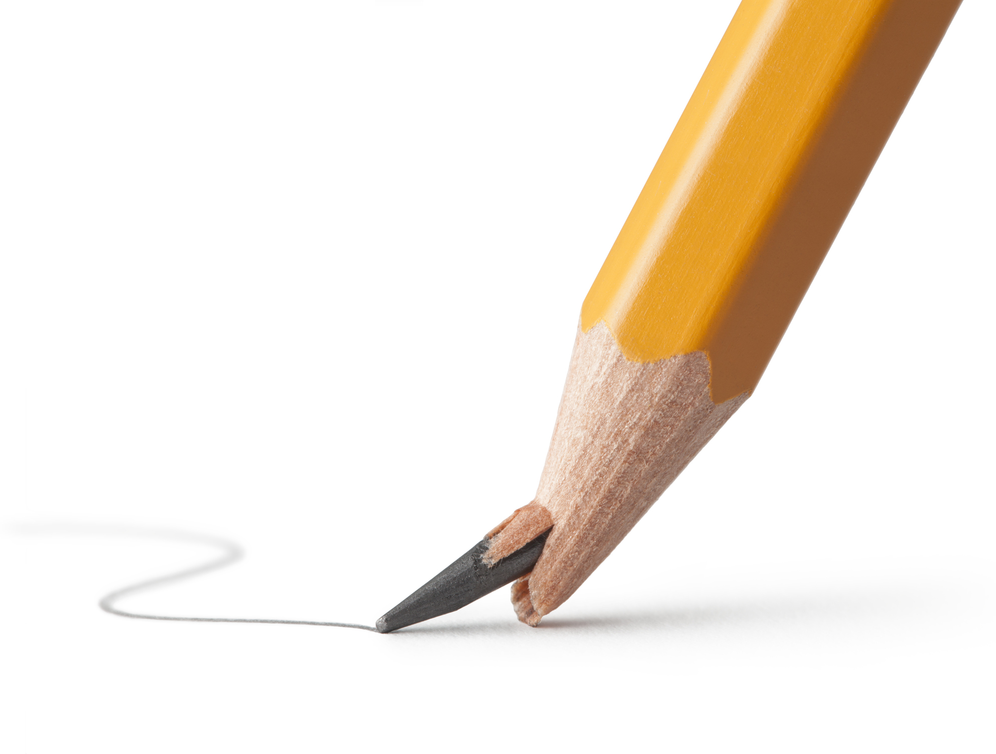 Interrupted line. Pencil with broken point.