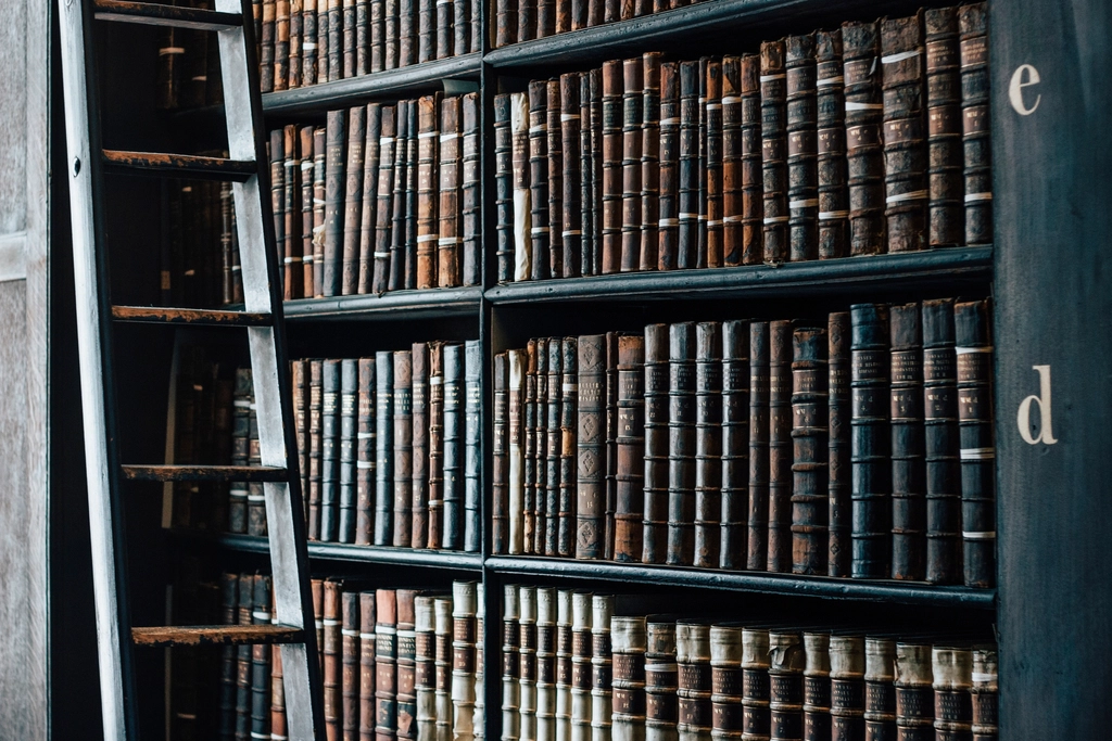 old bookshelf library Trinity College