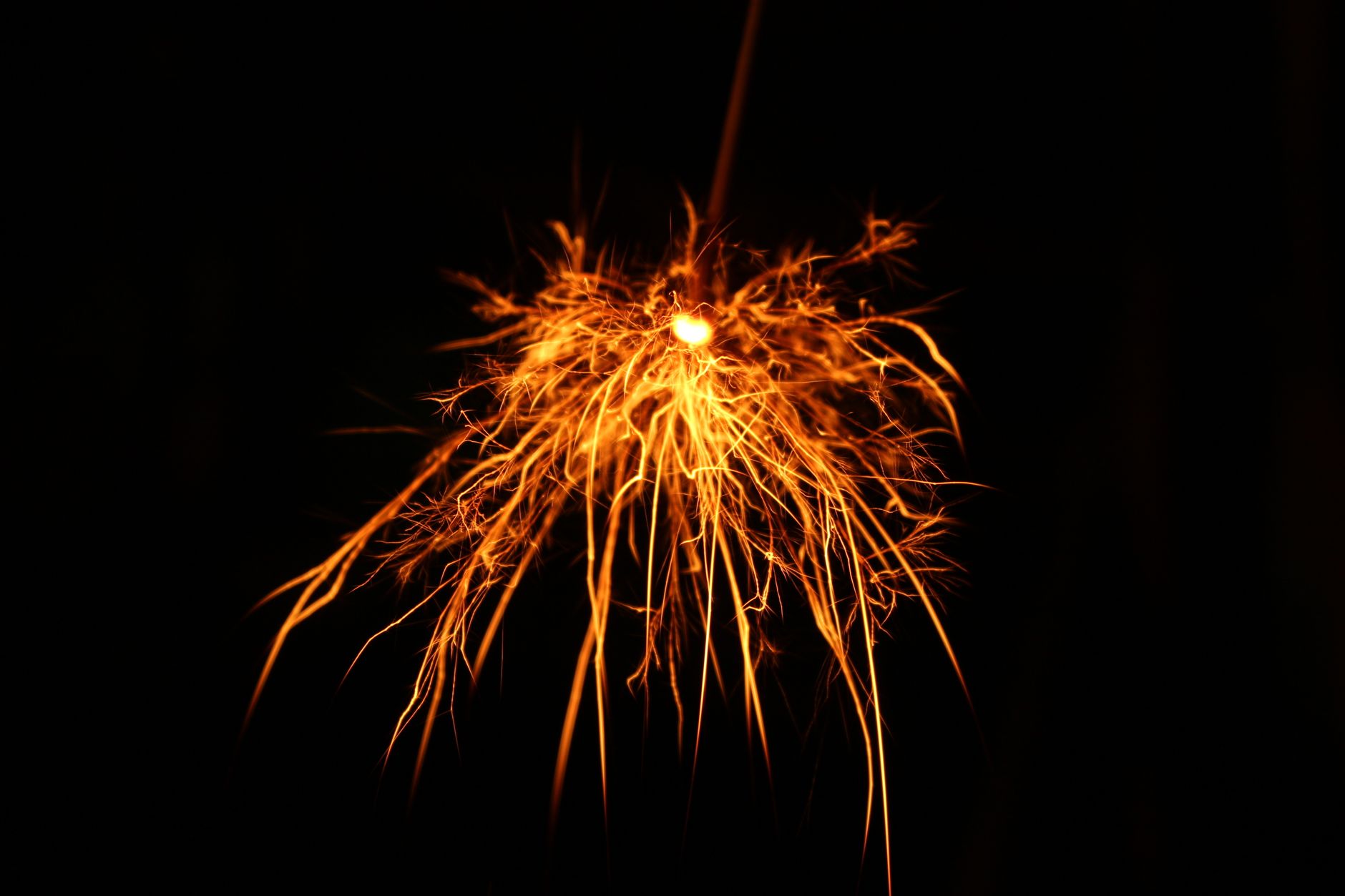 hot sparkles in dark