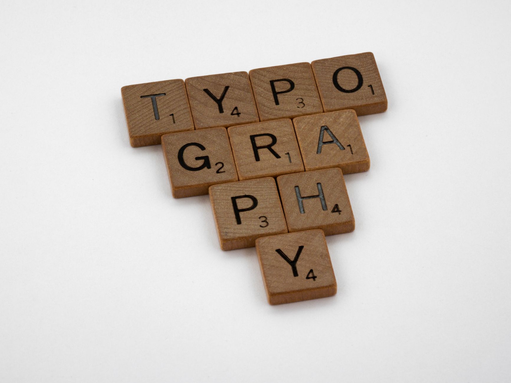 close up of wooden scrabble tiles
